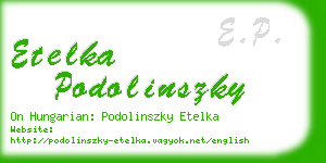 etelka podolinszky business card